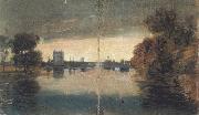 Joseph Mallord William Turner River Scene,Evening effect (mk31)